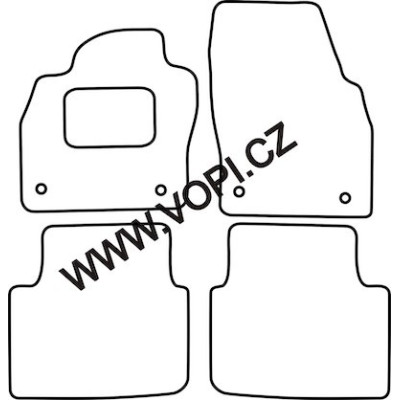 Textilní autokoberce na míru Perfectfit na Škoda Scala, od r. 2019