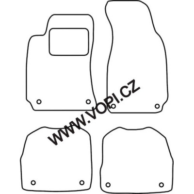 Textilní autokoberce na míru Perfectfit na Škoda Superb I., od r. 2001 - 2008