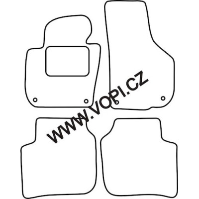 Textilní autokoberce na míru Carfit - Velur na Škoda Superb II., od r. 2008 - 2015