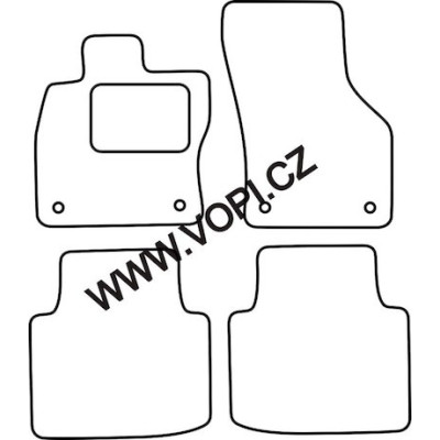 Textilní autokoberce na míru Colorfit Tunning - Velur na Škoda Superb III., od r. 2015