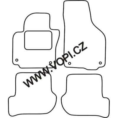 Textilní autokoberce na míru Colorfit Tunning - Velur na Škoda Yeti, od r. 2009 - 2017
