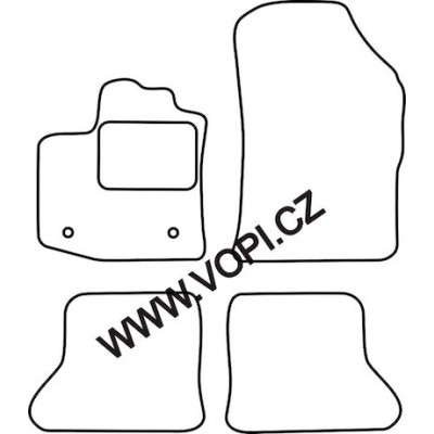 Textilní autokoberce na míru Carfit - Velur na Dacia Dokker, od r. 2012 - 2021