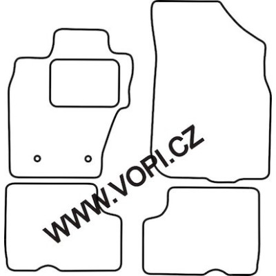 Textilní autokoberce na míru Perfectfit na Dacia Duster I., pohon 4x4, od r. 2010 - 2013