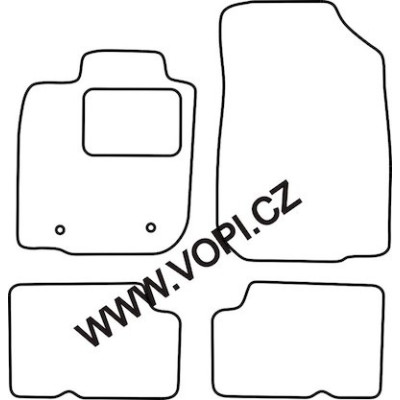 Textilní autokoberce na míru Colorfit Tunning - Velur na Dacia Duster I., pohon 2x4, od r. 2010 - 2013