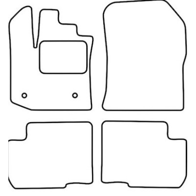 Textilní autokoberce na míru Carfit - Velur na Dacia Lodgy, od r. 2012, 5 míst