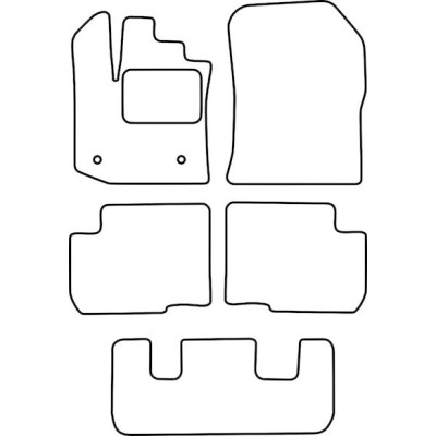 Textilní autokoberce na míru Royalfit - Velur extra na Dacia Lodgy, od r. 2012, 7 míst