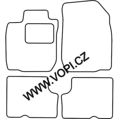 Textilní autokoberce na míru Carfit - Velur na Dacia Logan I., od r. 2004 - 2006