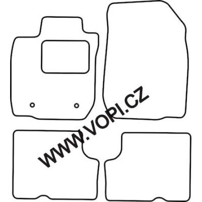 Textilní autokoberce na míru Colorfit Tunning - Velur na Dacia Logan I., od r. 2006 - 2013