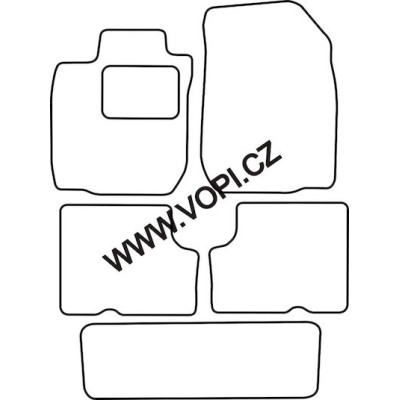 Textilní autokoberce na míru Colorfit Tunning - Velur na Dacia Logan I., 7 míst, od r. 2006 - 2013