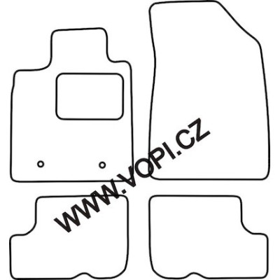 Textilní autokoberce na míru Carfit - Velur na Dacia Sandero I., od r. 2008 - 2012