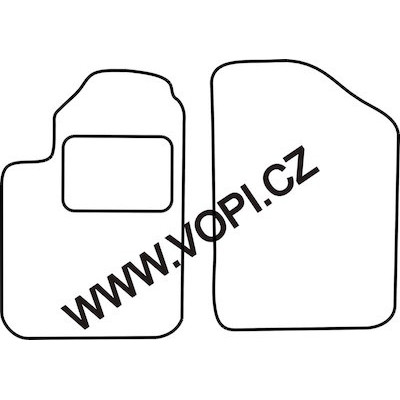 Textilní autokoberce na míru Colorfit Tunning - Velur na Citroen Berlingo I., přední díly, od r. 1996 - 2008