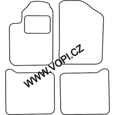 Textilní autokoberce na míru Colorfit Tunning - Velur na Citroen Berlingo I., 4 díly, od r. 1996 - 2008