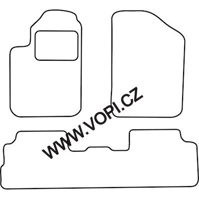 Textilní autokoberce na míru Royalfit - Velur extra na Citroen Berlingo I., 3 díly, od r. 1996 - 2008