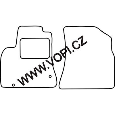 Textilní autokoberce na míru Carfit - Velur na Citroen Berlingo II., přední díly, od r. 2008 - 2018