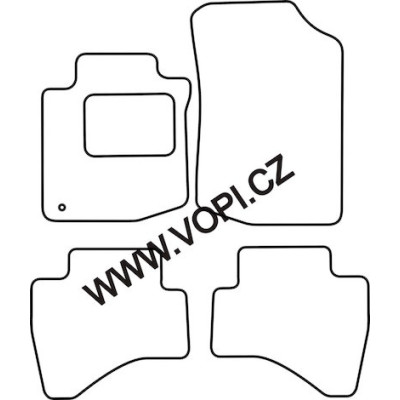 Textilní autokoberce na míru Colorfit Tunning - Velur na Citroen C1