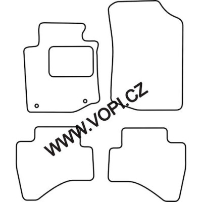 Textilní autokoberce na míru Colorfit Tunning - Velur na Citroen C1