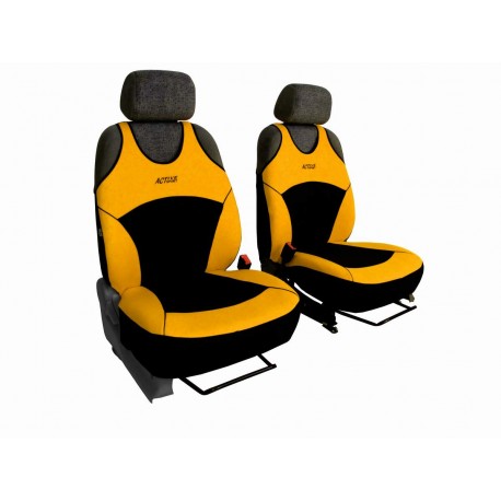 Autopotahy na přední sedadla Active Sport Alcantara, barva žlutá