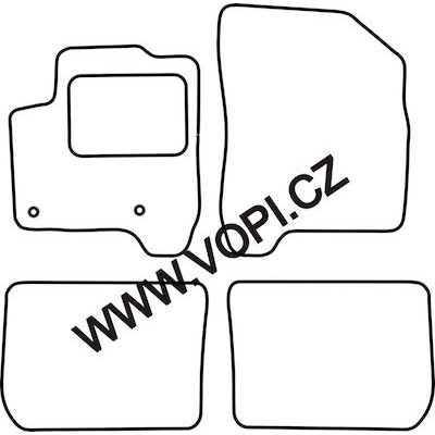 Textilní autokoberce na míru Perfectfit na Citroen C3 Picasso