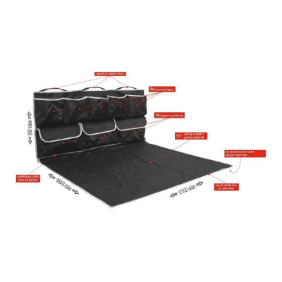  Deka ochranná do kufru s kapsami 110 x 100 x 50 cm
