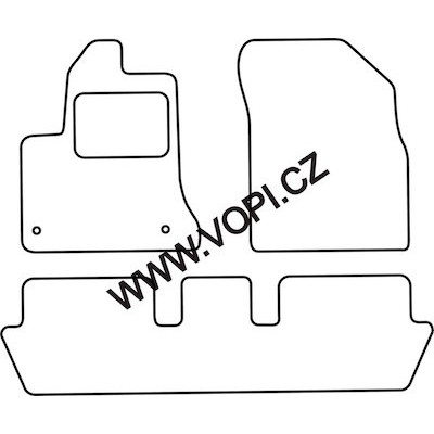 Textilní autokoberce na míru Perfectfit na Citroen C4 Picasso, 5 míst, od roku 2006 - 2013