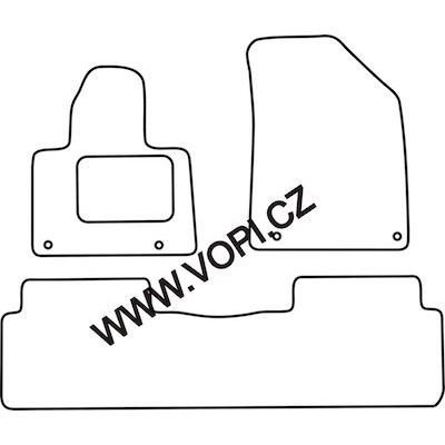 Textilní autokoberce na míru Carfit - Velur na Citroen C5, od roku 2008 - 2017