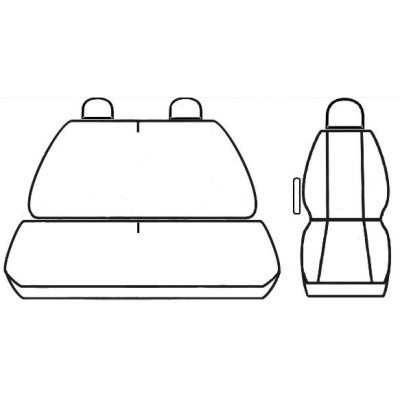 Autopotahy Dynamic Velur černý na Mercedes Sprinter I., 3 místa, do roku 2006