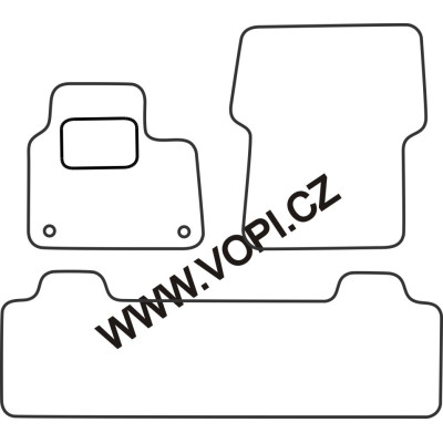 Textilní autokoberce na míru Perfectfit na Citroen Space Tourer, od roku 2016, 5 míst