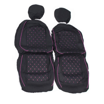 Cappa Autopotahy COMO černá/růžová 2ks