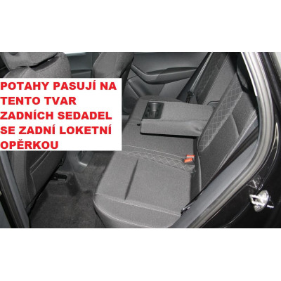 Autopotahy na Škoda Karoq, zadní lok. opěrka, Eco Lux barva šedá/černá