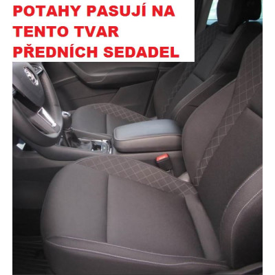 Autopotahy na Škoda Karoq, zadní lok. opěrka, Eco Lux barva šedá/černá