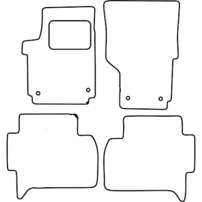 Textilní autokoberce na míru Carfit - Velur na Volkswagen Amarok, od r. 2010 - 2022