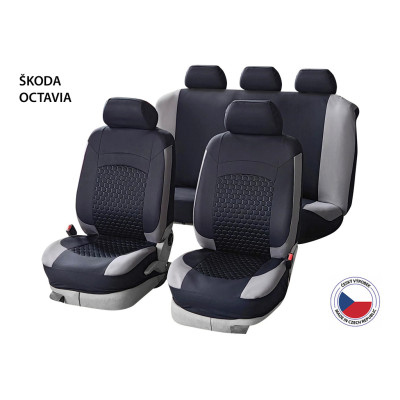 Cappa Autopotahy Perfetto HL Škoda Octavia černá/šedá