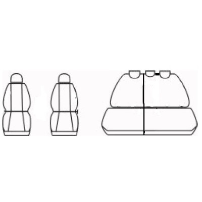 Autopotahy na Citroen C4, Eco Lux barva černá/šedá