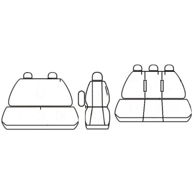 Autopotahy na Citroen Jumpy III., 6 míst, od r. 2016, Dynamic žakar tmavý