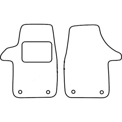 Textilní autokoberce na míru Volkswagen Transporter T5, přední sedadla, Perfectfit