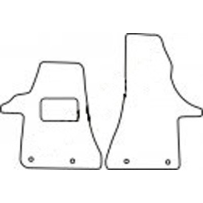 Textilní autokoberce na míru Volkswagen Transporter T6.1, přední sedadla, Perfectfit