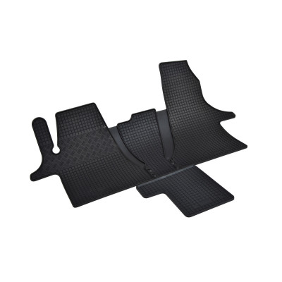 Gumové autokoberce na VW Transporter T6.1, od r.2019, přední sedadla + tunel, Rigum