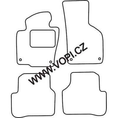 Textilní autokoberce na míru Perfectfit na Volkswagen Passat CC