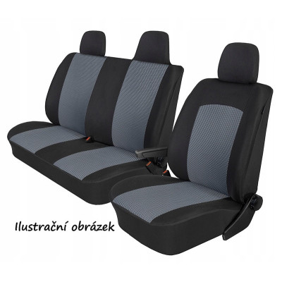 Autopotahy na Vokswagen Crafter, 3 místa, Dynamic šedé