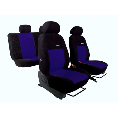 Autopotahy na Volkswagen Crafter, od r. 2017, sedadla 1+1, Elegance alcantara černo modré