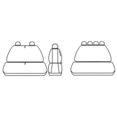 Autopotahy na Volkswagen Crafter, 7 míst, od r. 2017, Elegance černé