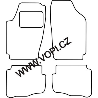 Textilní autokoberce na míru Perfectfit na Volkswagen Fox