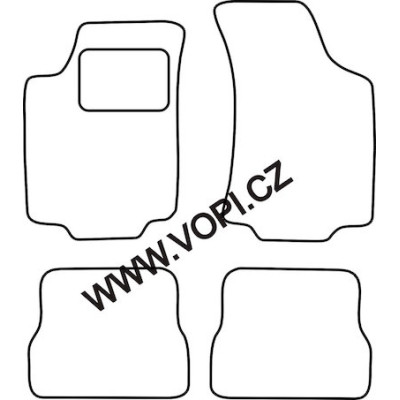 Textilní autokoberce na míru Volkswagen Golf III., od r. 1991, Carfit - Velur