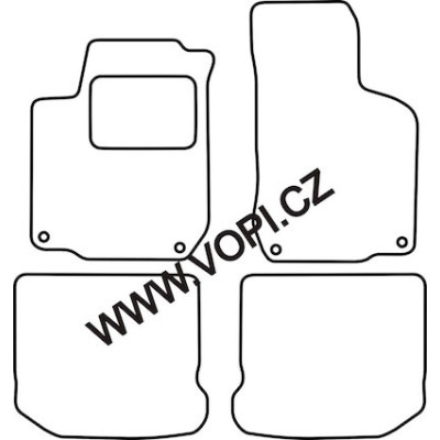Textilní autokoberce na míru Volkswagen Golf IV., od r. 1997, Perfectfit