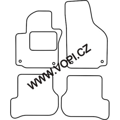 Textilní autokoberce na míru Volkswagen Golf V. PLUS, od r. 2004, Perfectfit