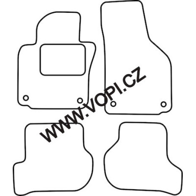 Textilní autokoberce na míru Volkswagen Golf VI., od r. 2008, Perfectfit