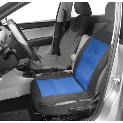 Autopotah sedadla vyhřívaný s termostatem LADDER, modrý 12V