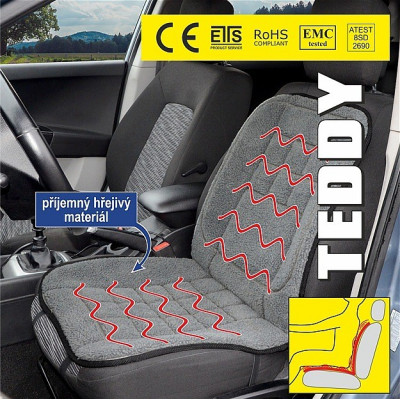 Autopotah sedadla vyhřívaný s termostatem TEDDY 12V