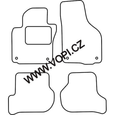 Textilní autokoberce na míru Volkswagen Jetta, od r. 2005, Perfectfit