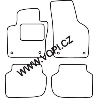 Textilní autokoberce na míru Volkswagen Jetta, od r. 2011, Perfectfit